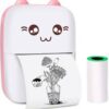 Mini Thermal Printer Wireless BT Label Photo Memo Wrong Question Printing Tag Bluetooth Ink-free Printer USB Cable Portable