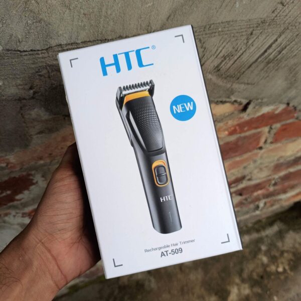HTC AT-509 Cordless & Rechargeable Trimmer with 8 Length Settings and Self-Sharpening Blades for Beard and Hair