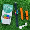 KW19 max 2.5D Curve Infinity Full HD IPS Display multicoloured double strap apple watch Series 9 watch for men women children ( Only Black )