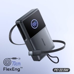 JOYROOM JR-PR1 22.5W Built-in Retractable Cable Powerbank10000mAh