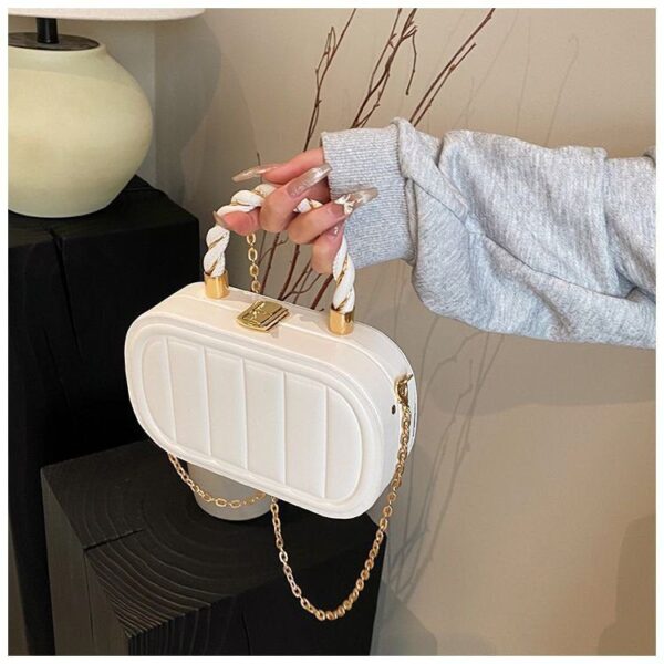 IELGY women's high-end chain solid color box small square bag RM86