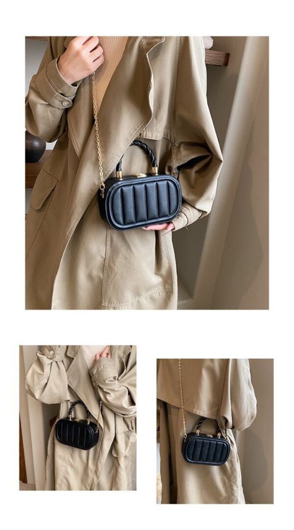 IELGY women's high-end chain solid color box small square bag RM86