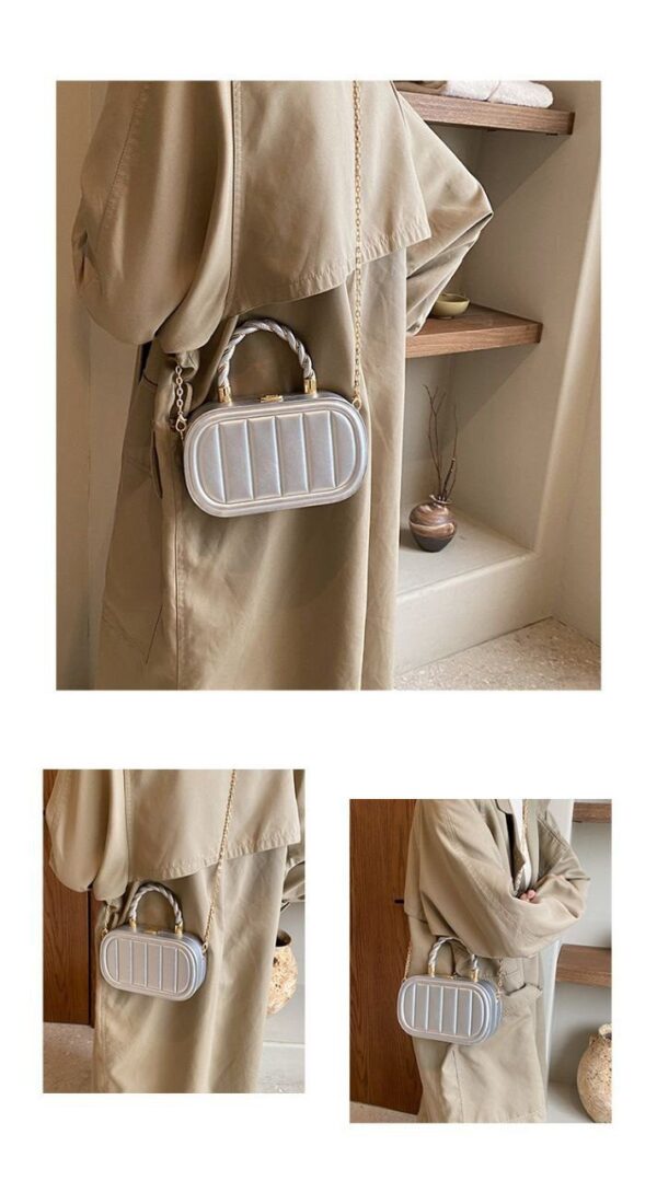 IELGY women's high-end chain solid color box small square bag RM86