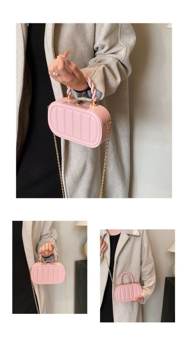 IELGY women's high-end chain solid color box small square bag RM86