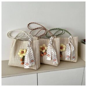 image-1757747553036-269713772 Flower Decorated Shoulder Bag – Trendy & Unique Large Capacity Tote RM130