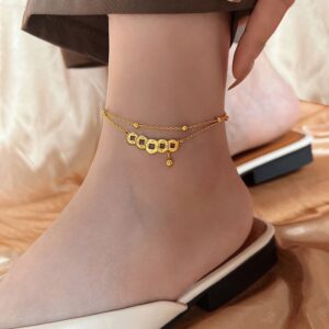 Copper Coins Foot Chain – Stylish Boho Anklet