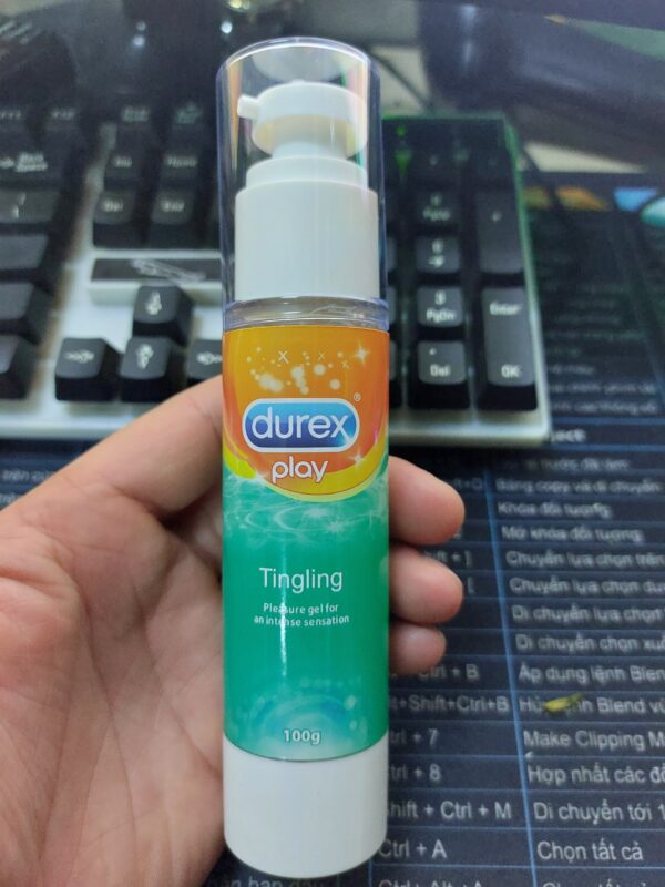 Durex Play Tingle H2O Lube - H2O Water Based Lubricant Gel for Men & Women- 100ml (Made In Thailand)