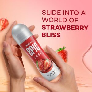 Manforce Epic Lube Strawberry Flavor Lubricant 60ml (Made in India)